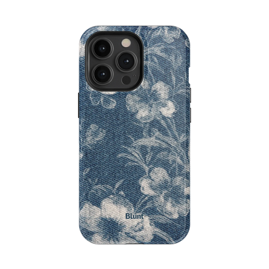 Denim Bloom iPhone Case
