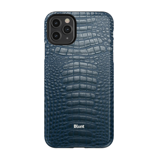 Navy Croc iPhone Case