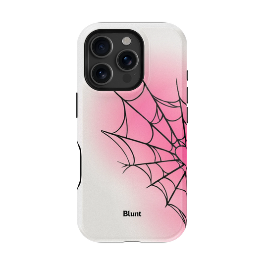 White Pink Web iPhone Case