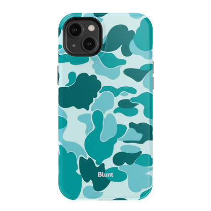 Aqua Camo iPhone Case
