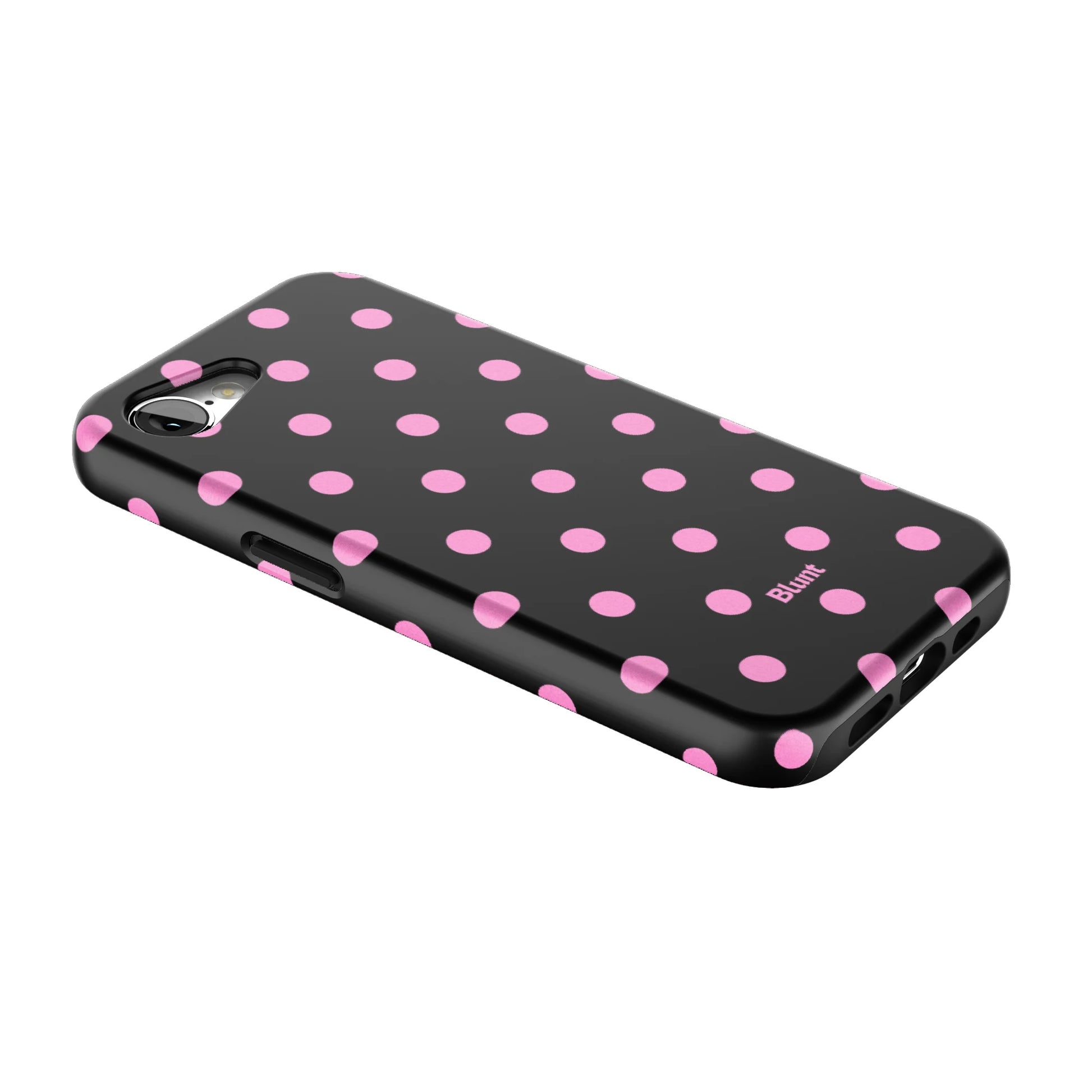 Pink-and-Black-Polka-iphone-case-iPhone 17 E-2