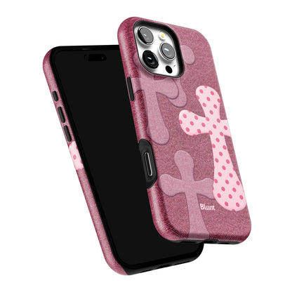 Pink-Polka-Patch-iphone-case-iPhone 16 Pro Max-5
