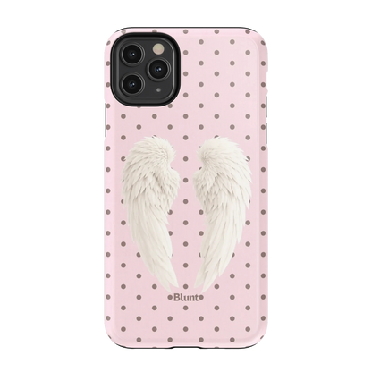 Pink Polka Wing iPhone Case