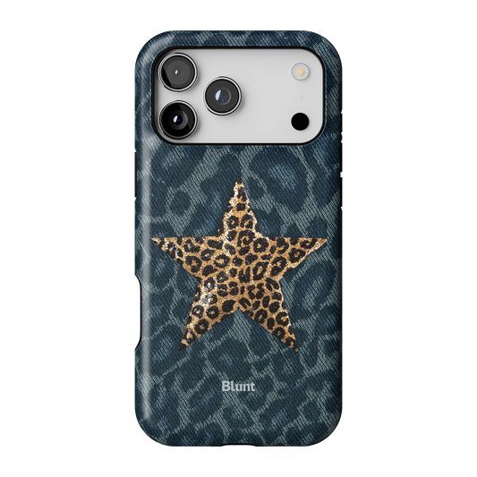Denim Cheetah iPhone Case