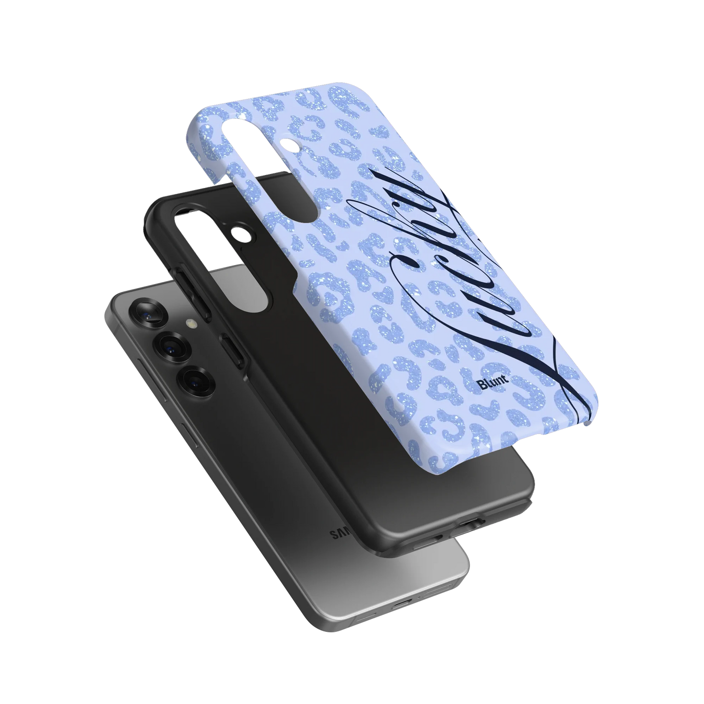 Blue Cheetah Lucky Samsung Case