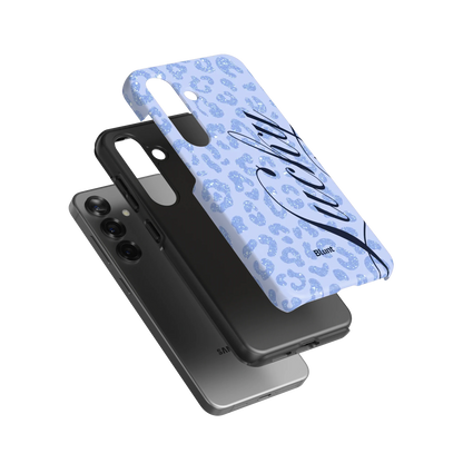 Blue Cheetah Lucky Samsung Case