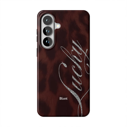 Brown Cheetah Lucky Samsung Case