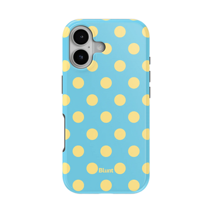 Blue Butter Polka iPhone Case