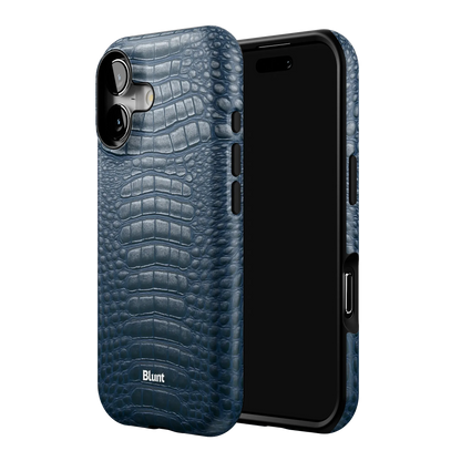 Navy Croc iPhone Case