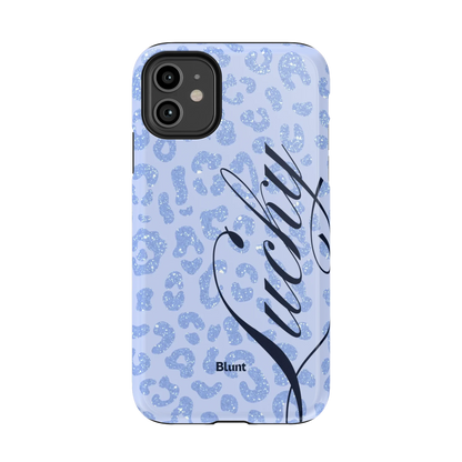 Blue Cheetah Lucky iPhone Case