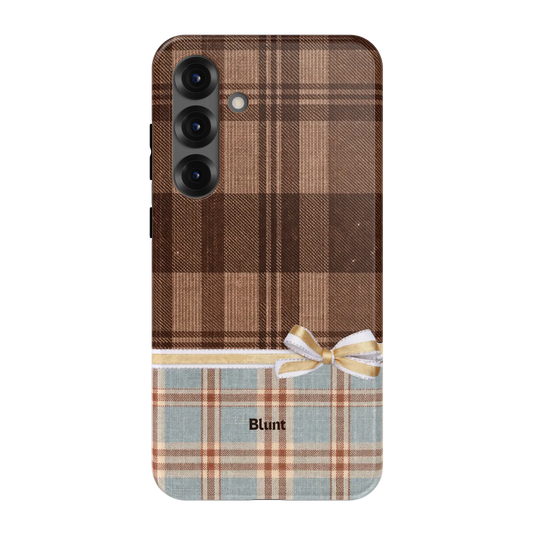 Mocha-Plaid-samsung-case-S25 Plus-1