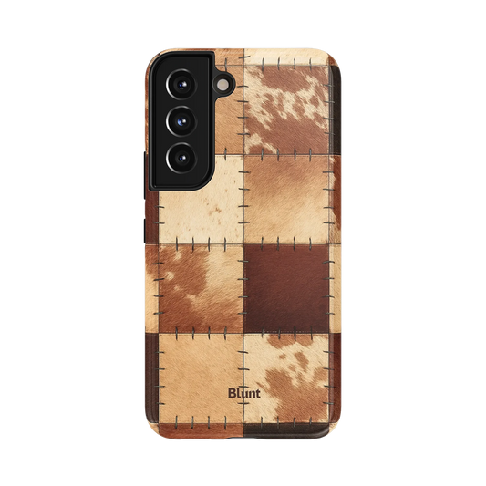 Nashii Samsung Case: a patchwork pattern of brown and tan animal prints