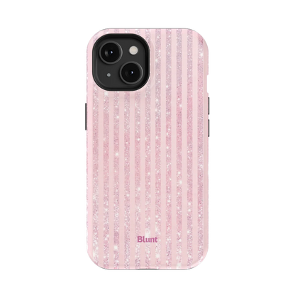 Pink Champagne Stripe iPhone Case