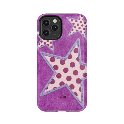 Lilac Crush Polka Star iPhone Case