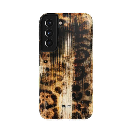 Ink Safari Samsung Case: a rich leopard print in earthy beige tones