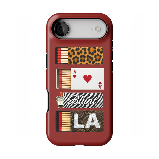 Burgundy Match iPhone Case