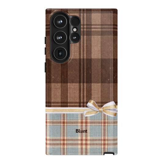 Mocha-Plaid-samsung-case-S23 Ultra-1