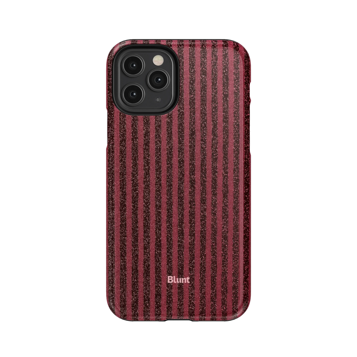 Red Sparkle Stripe iPhone Case