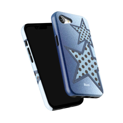 Blue-Polka-Star-iphone-case-iPhone 17 E-5