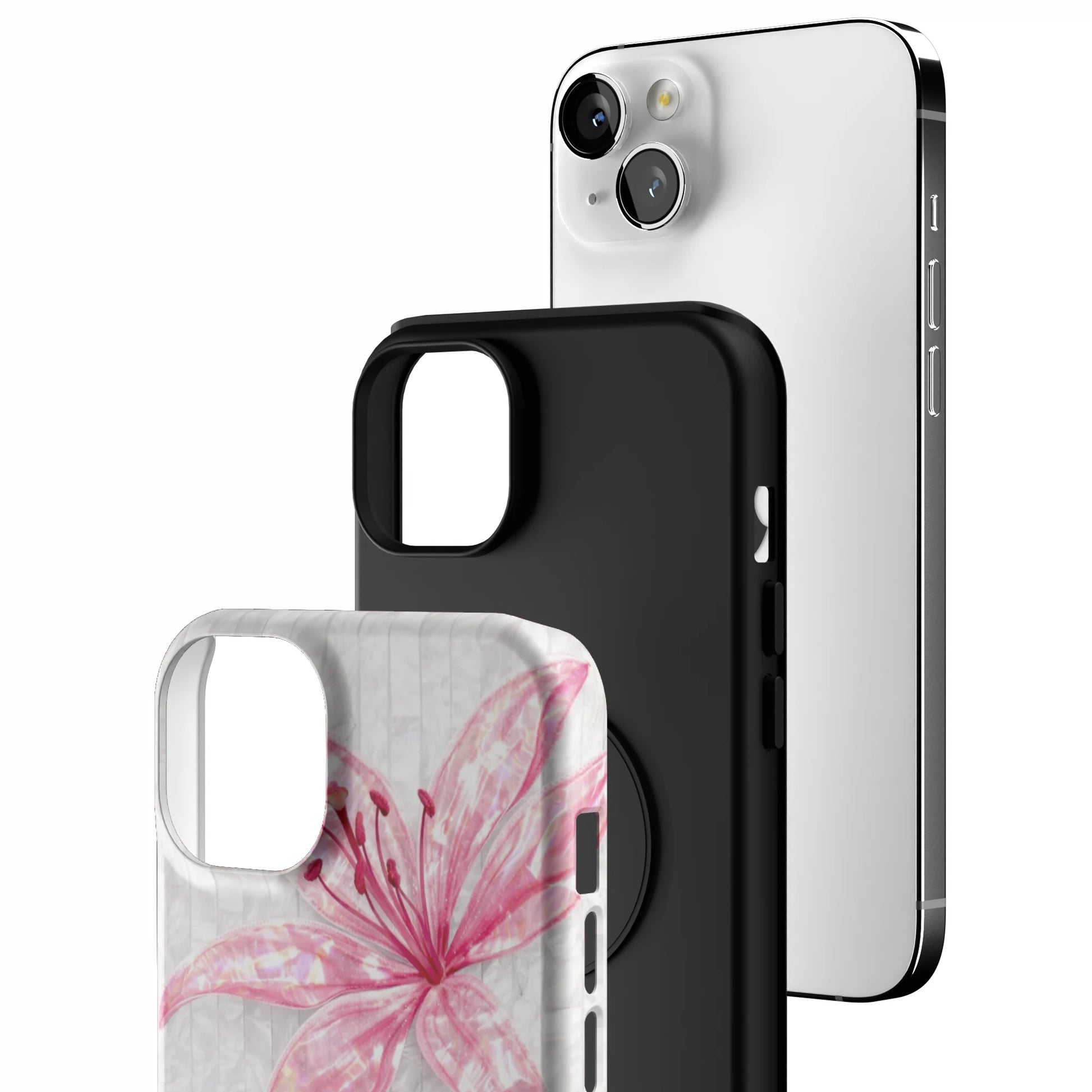 Pink-Floral-Luster-iphone-case-iPhone 14 Plus-3