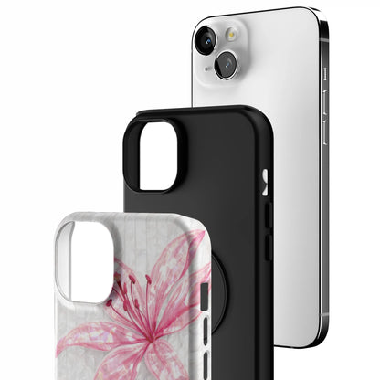 Pink-Floral-Luster-iphone-case-iPhone 14 Plus-3