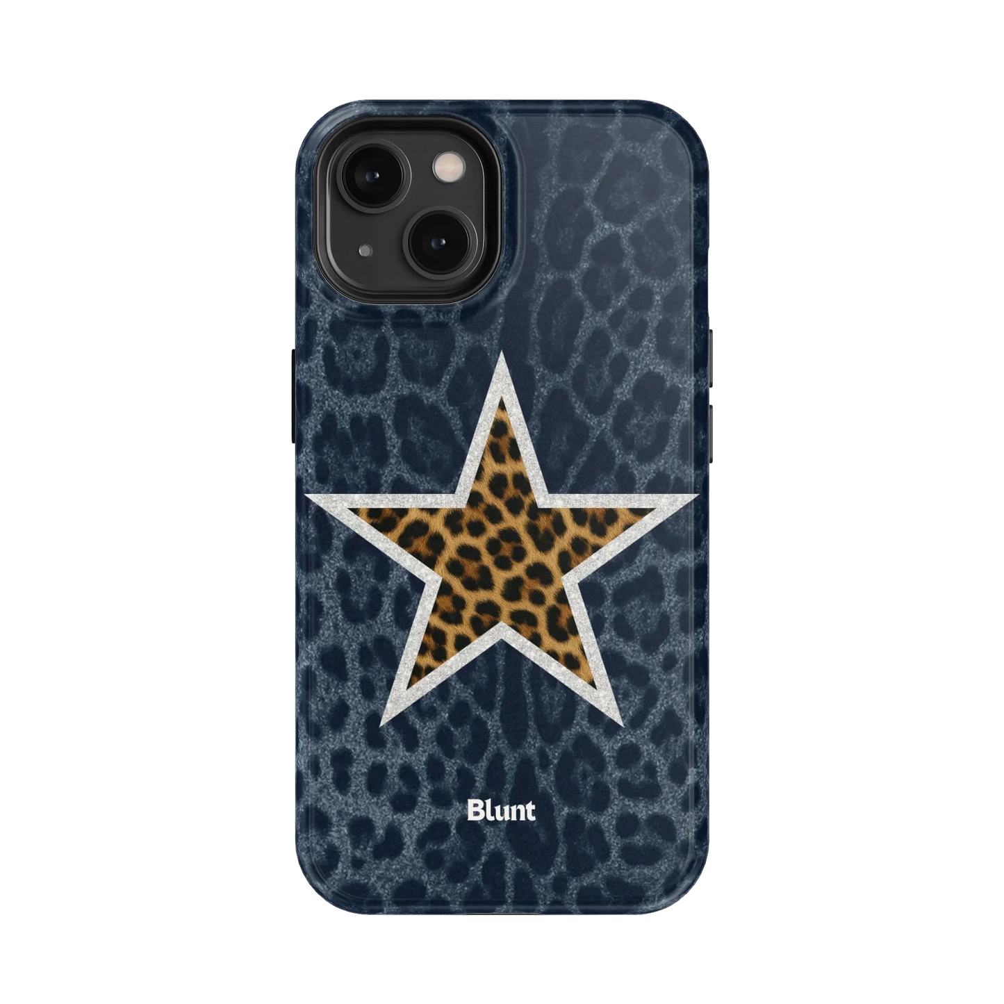 Denim Cheetah Star iPhone Case