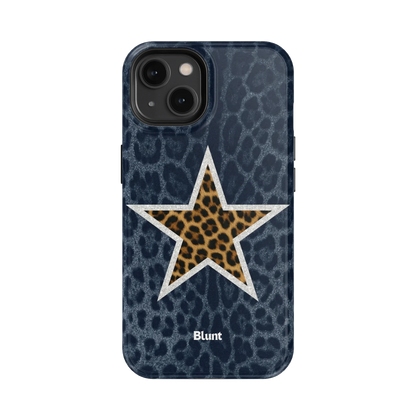 Denim Cheetah Star iPhone Case