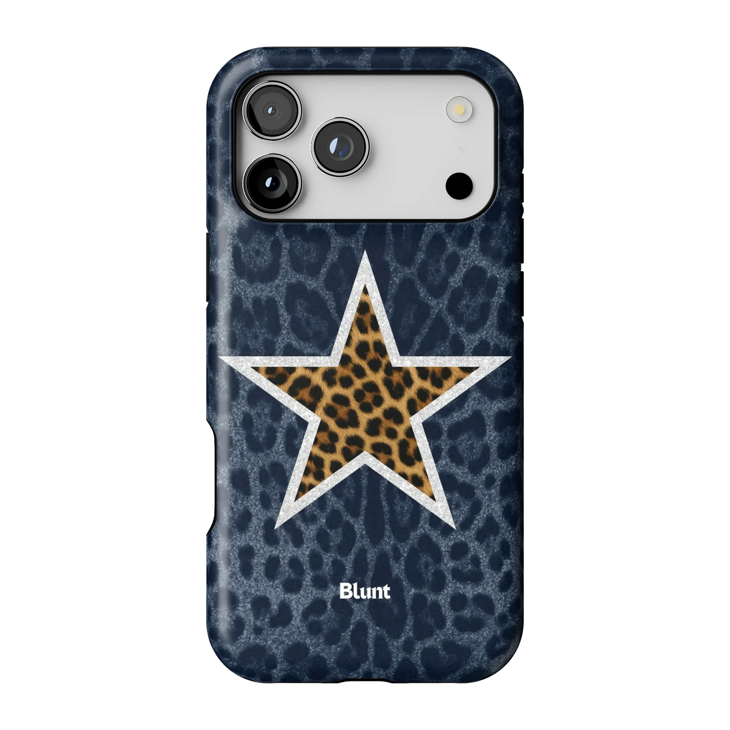 Denim Cheetah Star iPhone Case