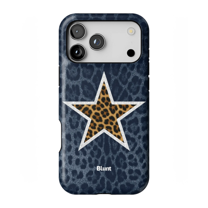 Denim Cheetah Star iPhone Case