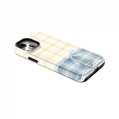 Blue-Lemonplaid-iphone-case-iPhone 13 Mini-2