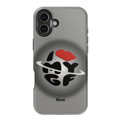 Grey Aura Girlfriend iPhone Case