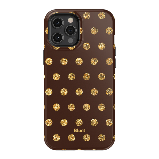Gold Polka iPhone Case