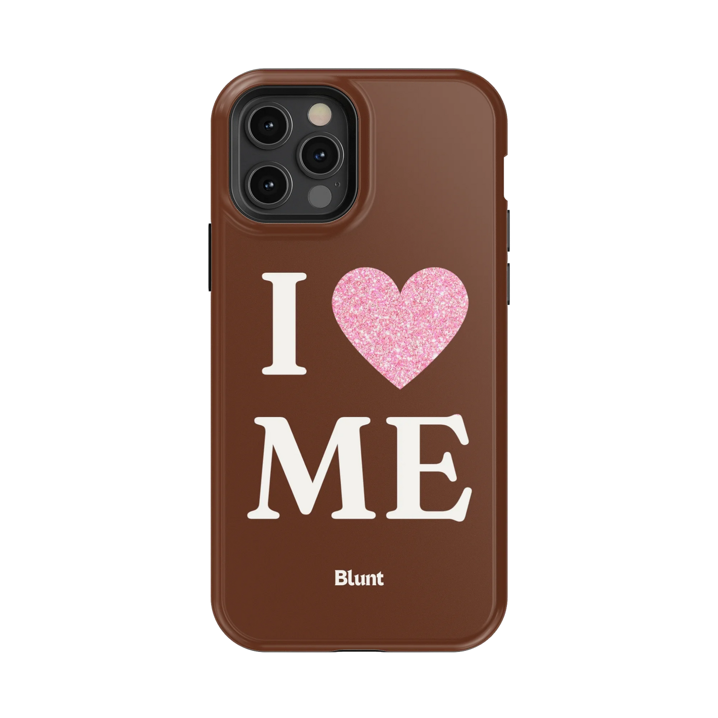 Brown I Love Me iPhone Case