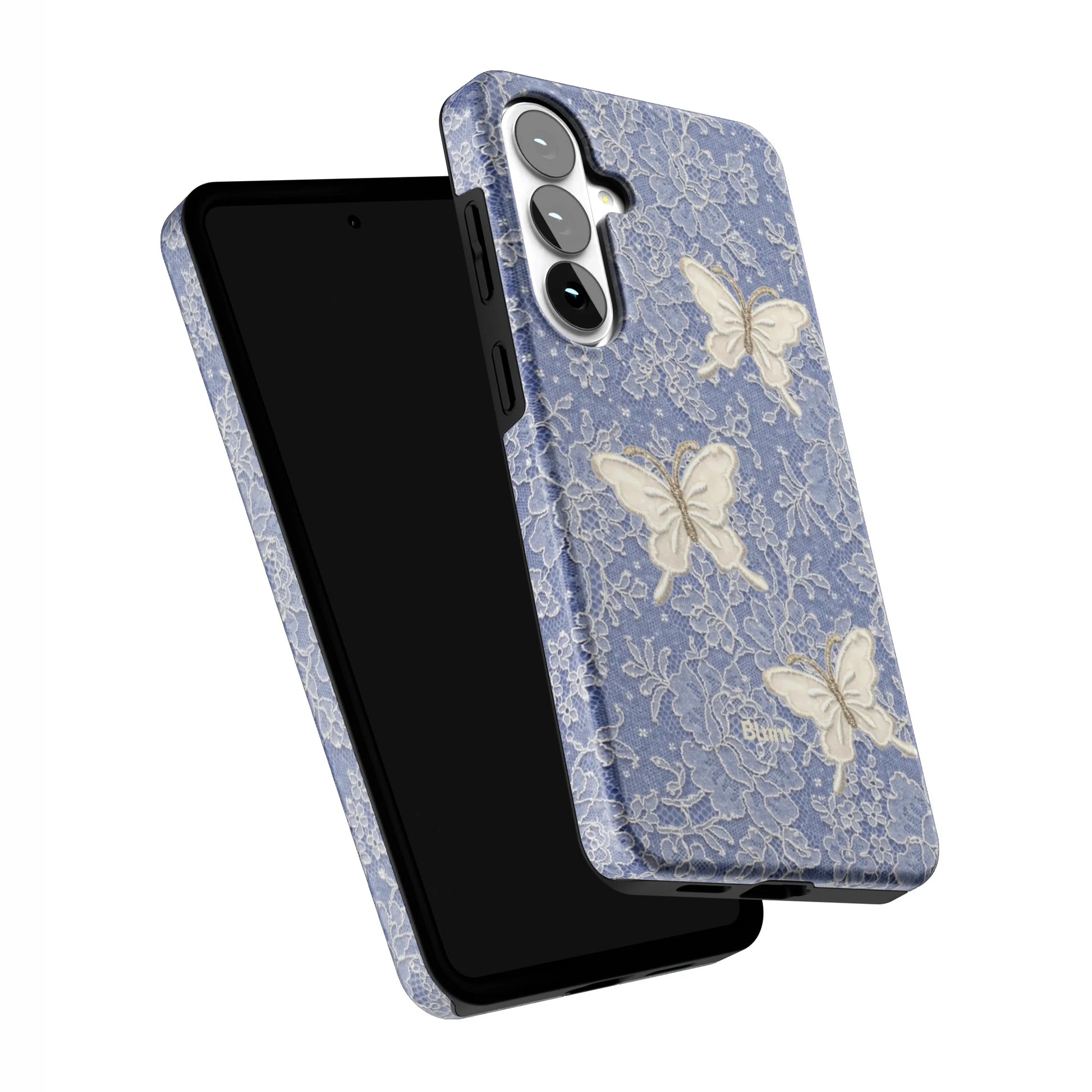 Blue-Lace-Butterfly-samsung-case-Galaxy S26 Plus-5