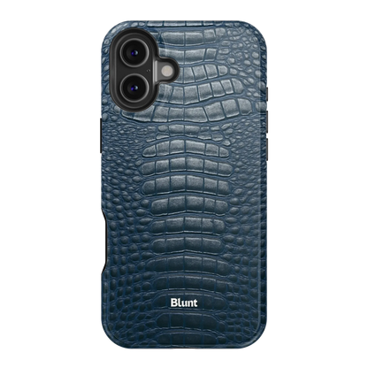 Navy Croc iPhone Case