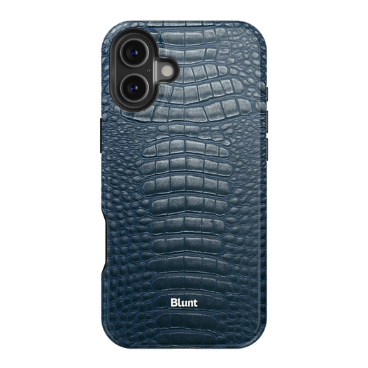 Navy Croc iPhone Case