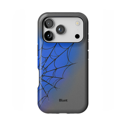 Grey Blue Web iPhone Case