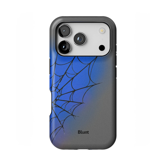 Grey Blue Web iPhone Case
