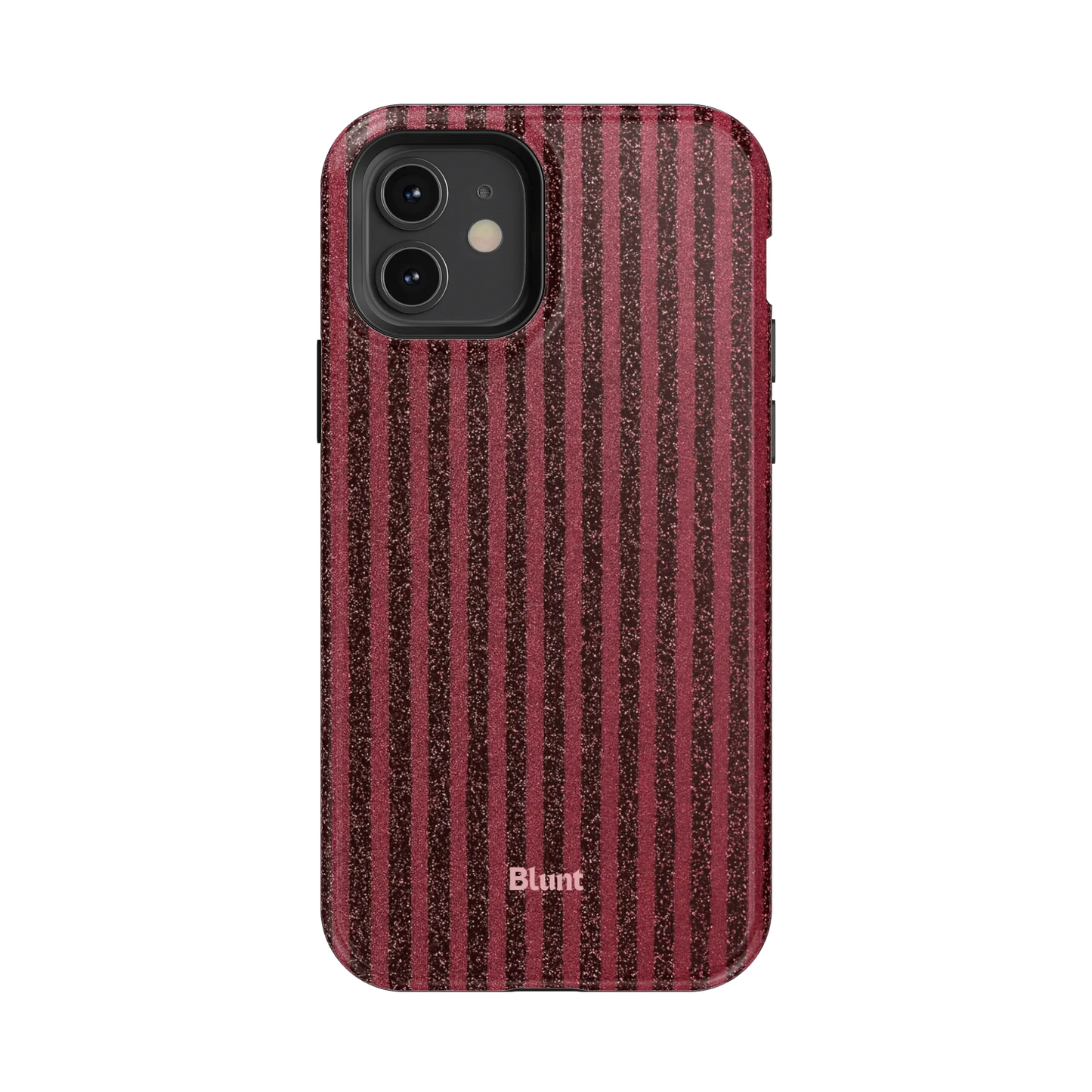 Red Sparkle Stripe iPhone Case