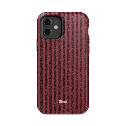 Red Sparkle Stripe iPhone Case