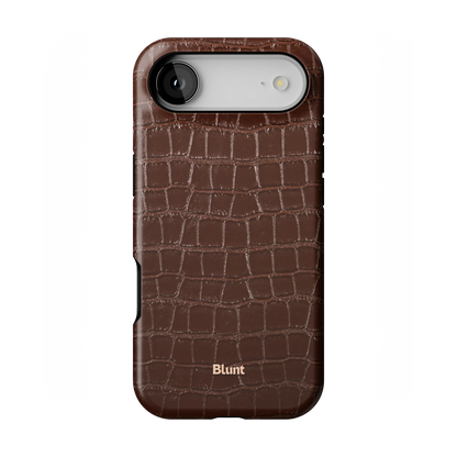 Chestnut Croc iPhone Case