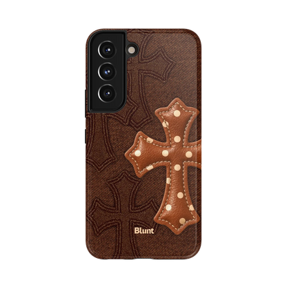 Brown Polka Cross Samsung Case