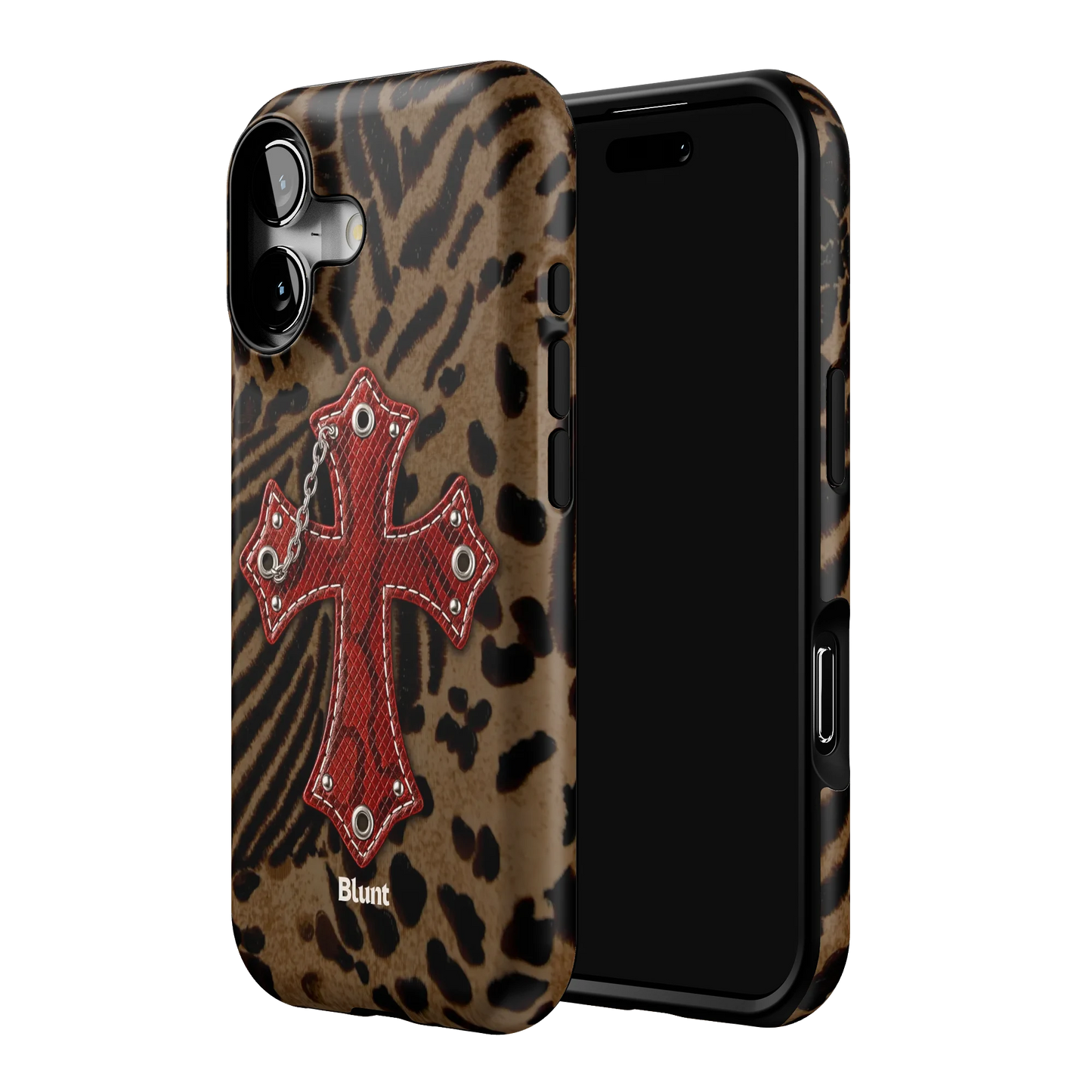 Leopard Red Cross iPhone Case