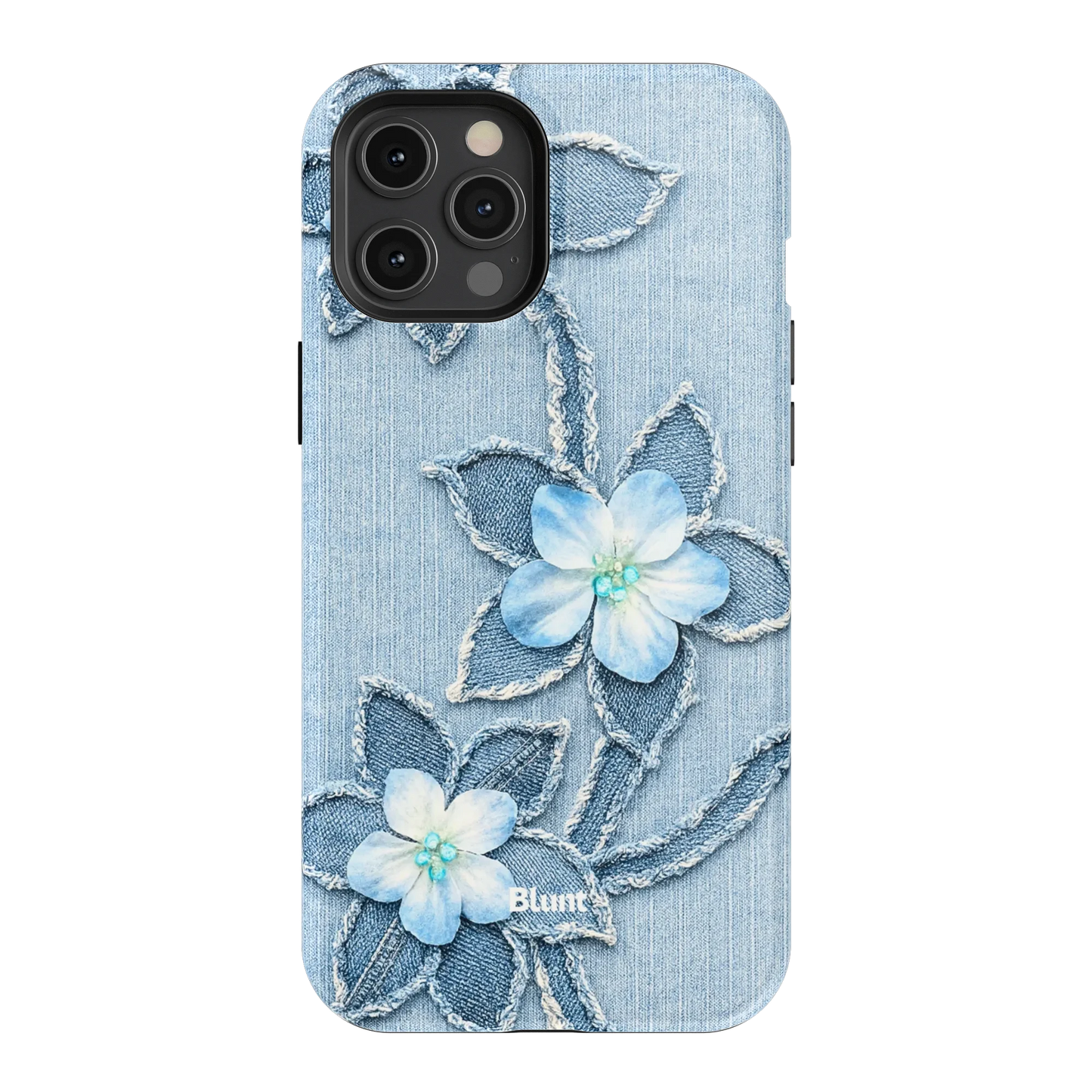 Denim Blue Bloom iPhone Case