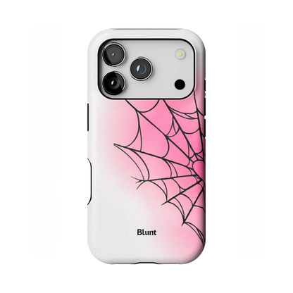 White Pink Web iPhone Case