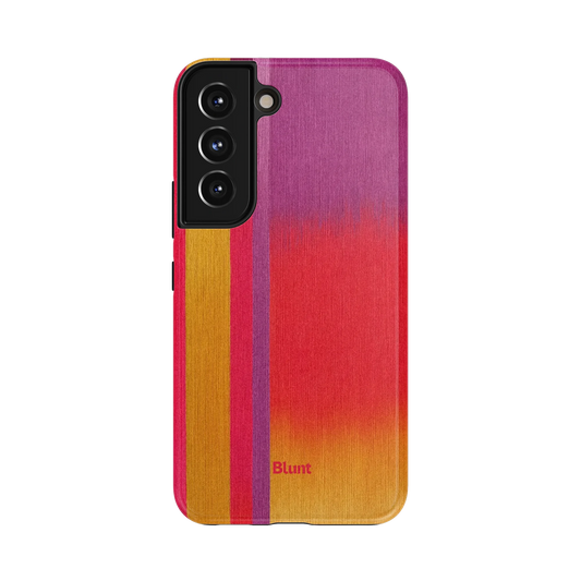 SOLACE Samsung Case: a textured gradient blending orange and red into purple