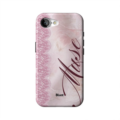 Blush-Laced-Muse-iphone-case-iPhone 16 E-1
