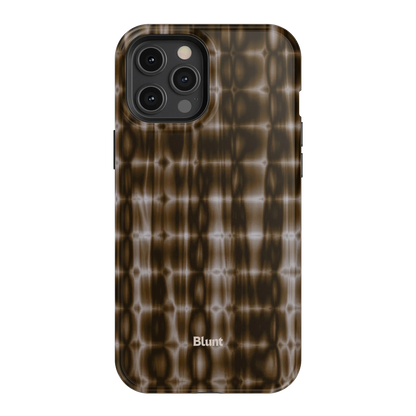 Brown Ripple iPhone Case