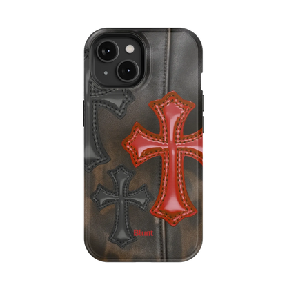 Leather Crosses iPhone Case
