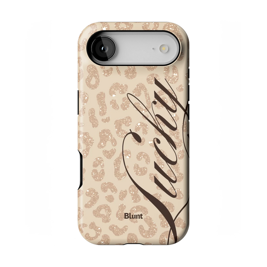 Cream Cheetah Lucky iPhone Case